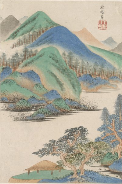 Landschaft im Stil verschiedener alter Meister: Im Stil von Yang Sheng, 1669 von Wang Jian
