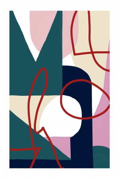 Moderne abstrakte Formen von Jilli Darling