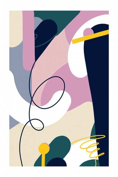 Moderne abstrakte Formen von Jilli Darling
