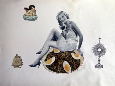 Collage „Die Verkündigung“ - von Jindrich Styrsky (1899-1942) (29 von 40.5) von Jindrich Styrsky