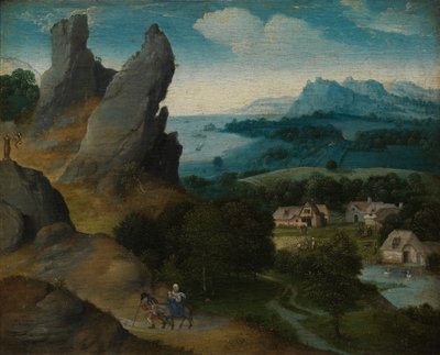 Landschaft mit der Flucht nach Ägypten von Joachim Patenier