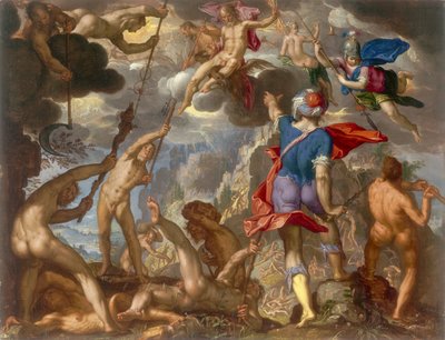 Die Schlacht zwischen den Göttern und den Giganten von Joachim Wtewael or Utewael