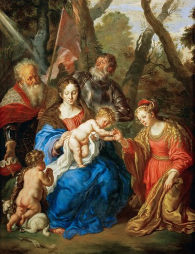 Die mystische Hochzeit der heiligen Katharina mit den Heiligen Leopold und Wilhelm von Joachim von Sandrart