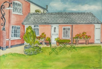 Hintergarten, Rotes Cottage Studios, Suffolk von Joan Thewsey