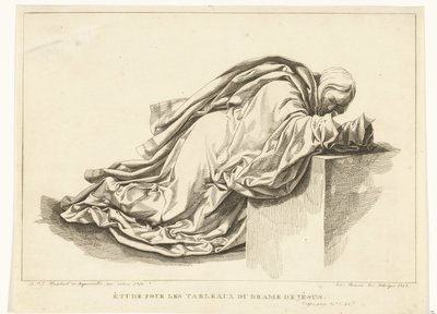Kniende Figur, Studie für die Gemälde des Dramas von Jesus von Joannes Bemme