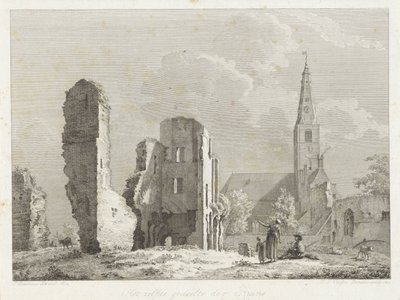 Ruine der Abtei in Rijnsburg von Joannes Pieter Visser Bender