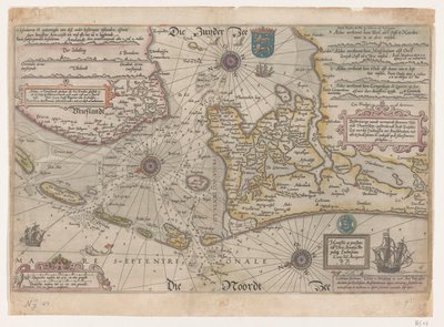 Seekarte von Vlie und Marsdiep von Joannes van Doetechum (I)