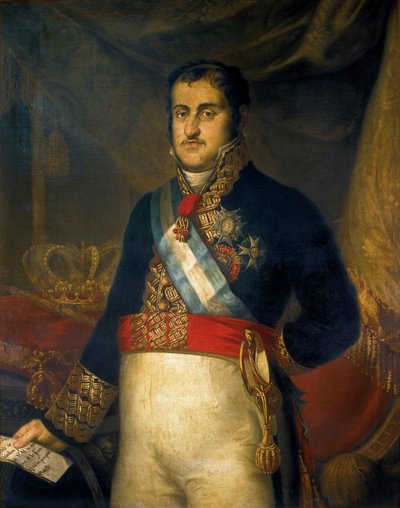 Porträt von Ferdinand VII von Joaquin Manuel Fernandez Cruzado