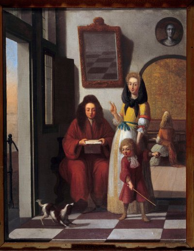 Genrebild: Eine Familie im Inneren von Job Berckheyde