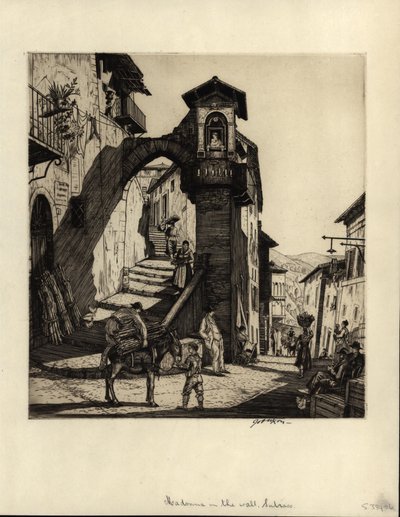 Madonna in der Wand, Subiaco, 1929 von Job Nixon