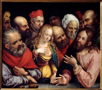 Christus und die Ehebrecherin von Jobst Harrich