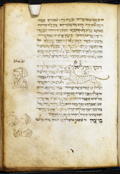 Maraviglia mit einem Matzo, Seite aus einem hebräischen Gebetbuch von Joel ben Simeon Feibush