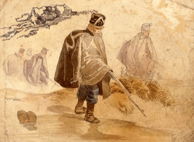 Infanterie eingehüllt und in Kampfhandlungen von 1848-49 von Johan Baptiste Heinefetter