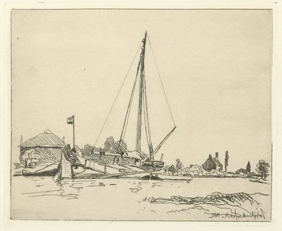 Das angedockte Schiff von Johan Barthold Jongkind