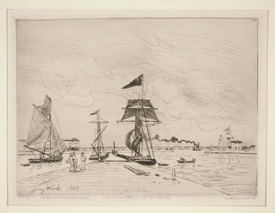 Holzsteg im Hafen von Honfleur von Johan Barthold Jongkind
