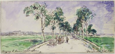 Straße nach Magny bei Nevers, 1871 von Johan Barthold Jongkind