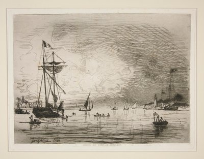 Ausfahrt aus dem Hafen von Honfleur von Johan Barthold Jongkind
