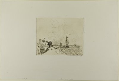 Die zwei Segelboote, aus Cahier de six eaux-fortes, vues de Hollande von Johan Barthold Jongkind