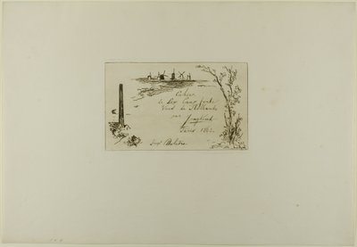 Titelseite, aus Cahier de six eaux-fortes, vues de Hollande von Johan Barthold Jongkind