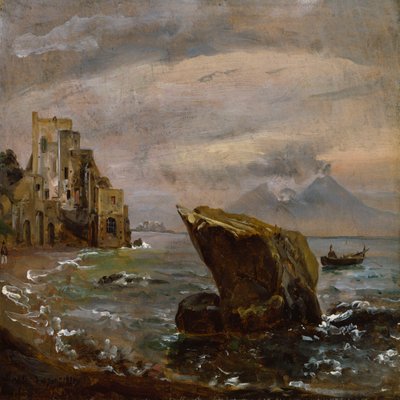 Küstenlandschaft bei Posillipo von Johan Christian Dahl
