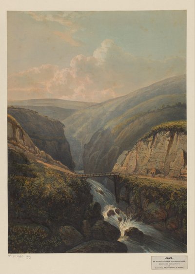 Ansicht des Flusses Brandas auf Java von Johan Conrad Greive