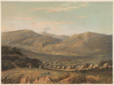 Ansicht des Tenggergebirges von Johan Conrad Greive