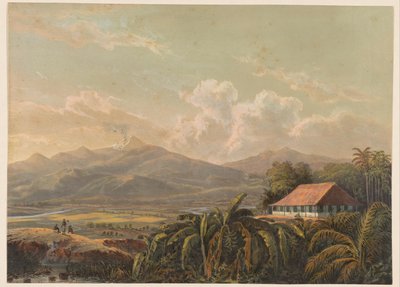 Ansicht des Anwesens und der Residenz Tjiptrap auf Java von Johan Conrad Greive