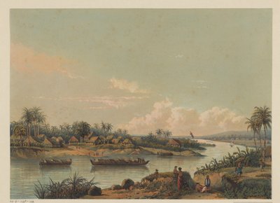 Ansicht auf den Fluss Solo auf Java von Johan Conrad Greive