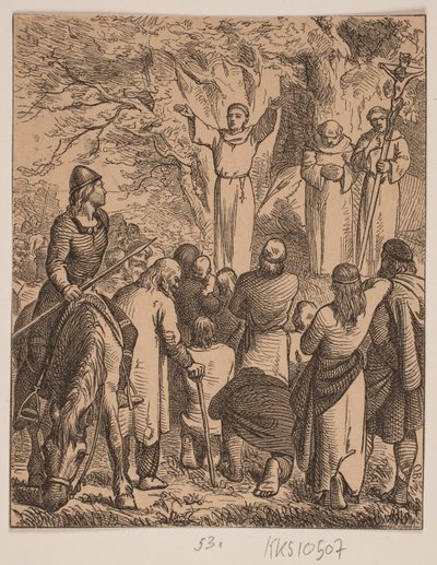 Ansgar verkündet das Christentum von Johan Frederik Rosenstand