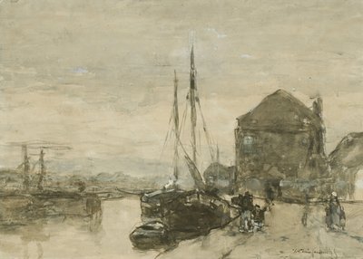 Ansicht von Turfmarkt und Eendjespoort in Haarlem von Johan Hendrik Weissenbruch
