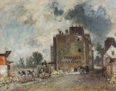 Abrissarbeiten in der Rue des Franc-Bourgeois St. Marcel von Johan Jongkind
