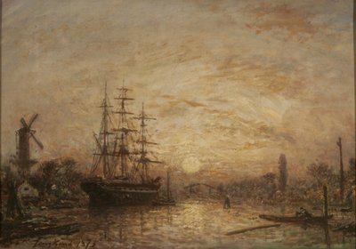 Sonnenuntergang in Holland von Johan Jongkind