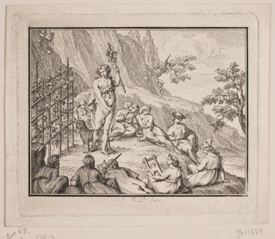 Vignette. Bacchus und die Musen von Johan Martin Preisler