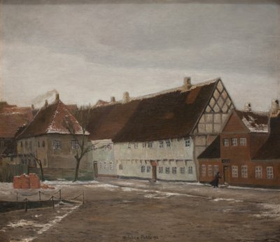 Winterabend in Ribe, Jütland von Johan Rohde