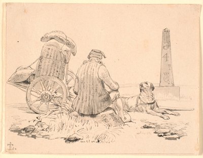 Der Hausierer und sein Hund von Johan Thomas Lundbye