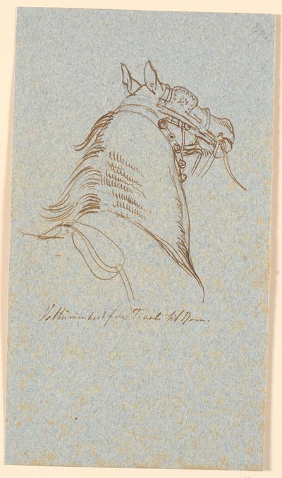 Kopf und Hals eines Vetturinpferdes von Johan Thomas Lundbye