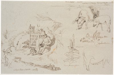 Studieblatt von Vognserup von Johan Thomas Lundbye