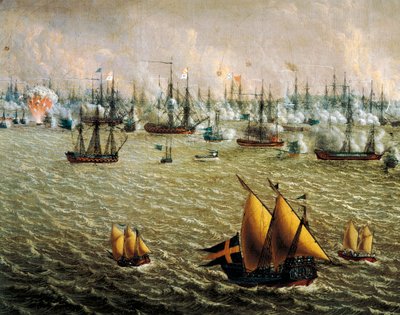 Schlacht von Skargard zwischen schwedischen und russischen Flotten wegen der schwedischen Herrschaft über Finnland, 10. Juli 1790 von Johan Tietrich Schoultz