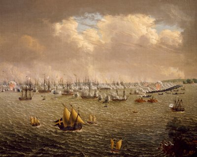 Schlacht von Skargard zwischen schwedischen und russischen Flotten wegen der schwedischen Herrschaft über Finnland, 10. Juli 1790 von Johan Tietrich Schoultz