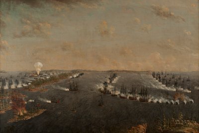 Erste russisch-schwedische Schlacht von Rochensalm am 24. August 1789, um 1790 von Johan Tietrich Schoultz