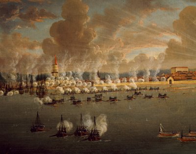 Gustav III.s schwedische Flotte belagert Frederikshavn, 20. Mai 1790 von Johan Tietrich Schoultz