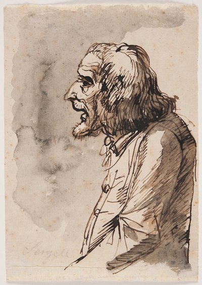 Porträt eines alten Mannes von Johan Tobias Sergel