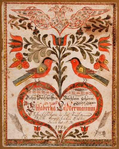 Umschlag für ein Vorschriften-Büchlein von Johann Adam Eyer