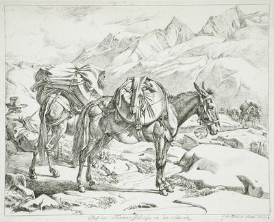 Furka-Gebirge, Schweiz von Johann Adam Klein