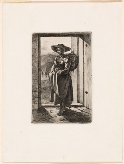 Die ungarische Frau in der Tür stehend von Johann Adam Klein