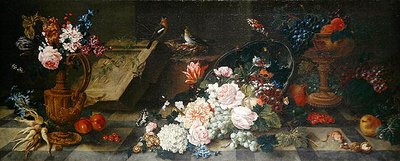 Stillleben mit Blumen und Früchten, ca. 1785-87 von Johann Amandus Winck