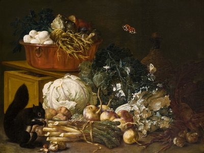 Stillleben mit Eichhörnchen von Johann Amandus Wink