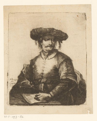 Porträt eines unbekannten Künstlers von Johann Andreas Benjamin Nothnagel
