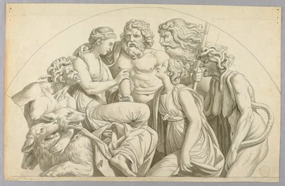 Psyche bittet Proserpina, etwas von ihrer Schönheit in eine Urne für Venus zu legen von Johann August Nahl the Younger