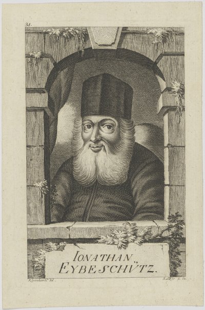 Porträt von Jonathan ben Nathan Eybeschütz 1690-1764, 1772 von Johann Balzer